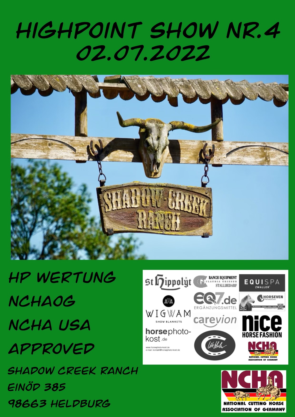 High Point Show N°4 auf der Shadow Creek Ranch in Einöd am 02. Juli